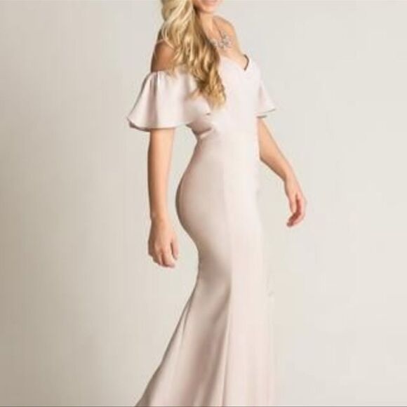Maniju Blush Off the Shoulder Maxi/Formal Dress Sz- - Picture 1 of 13
